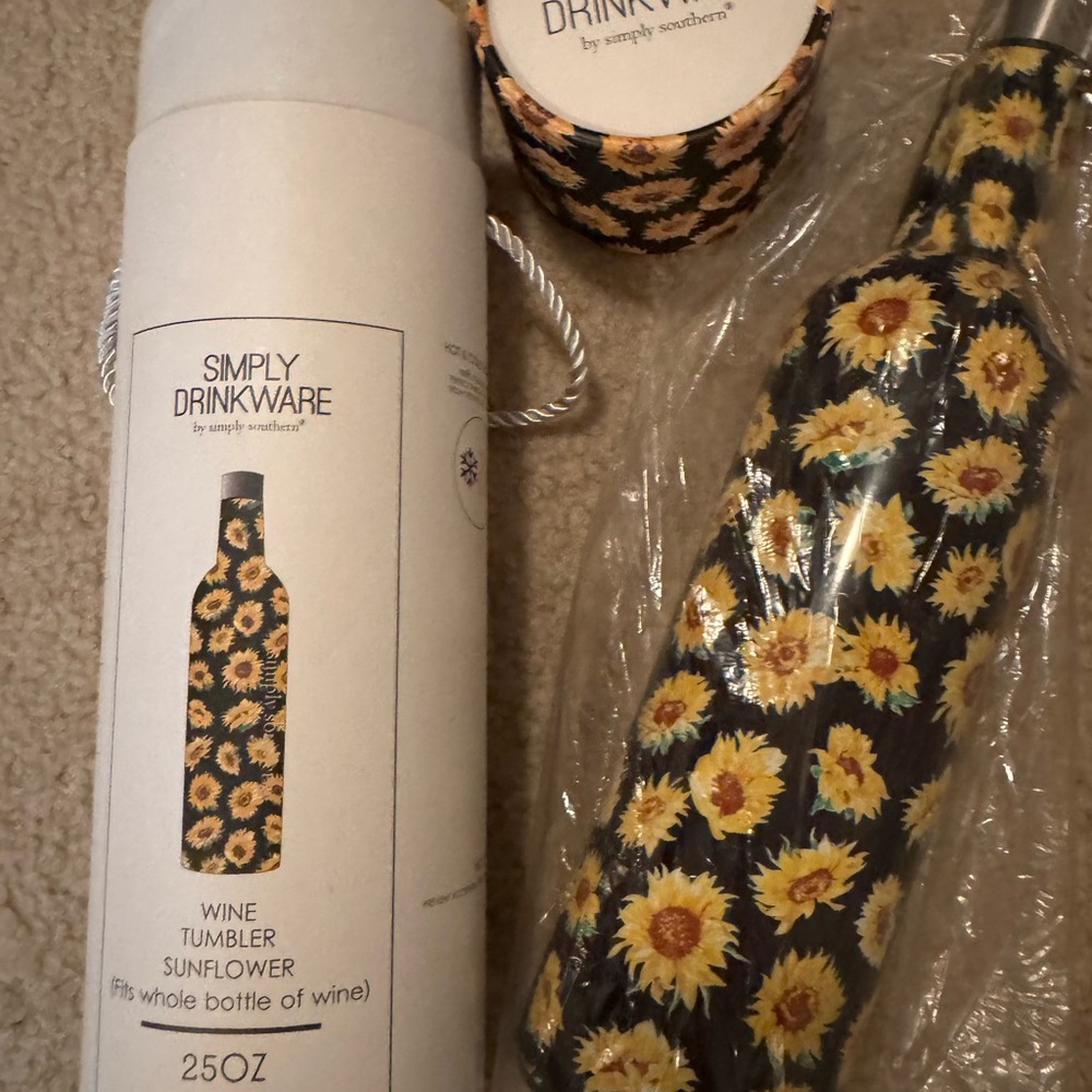 Simply Southern Sunflower Wine Tumbler Set